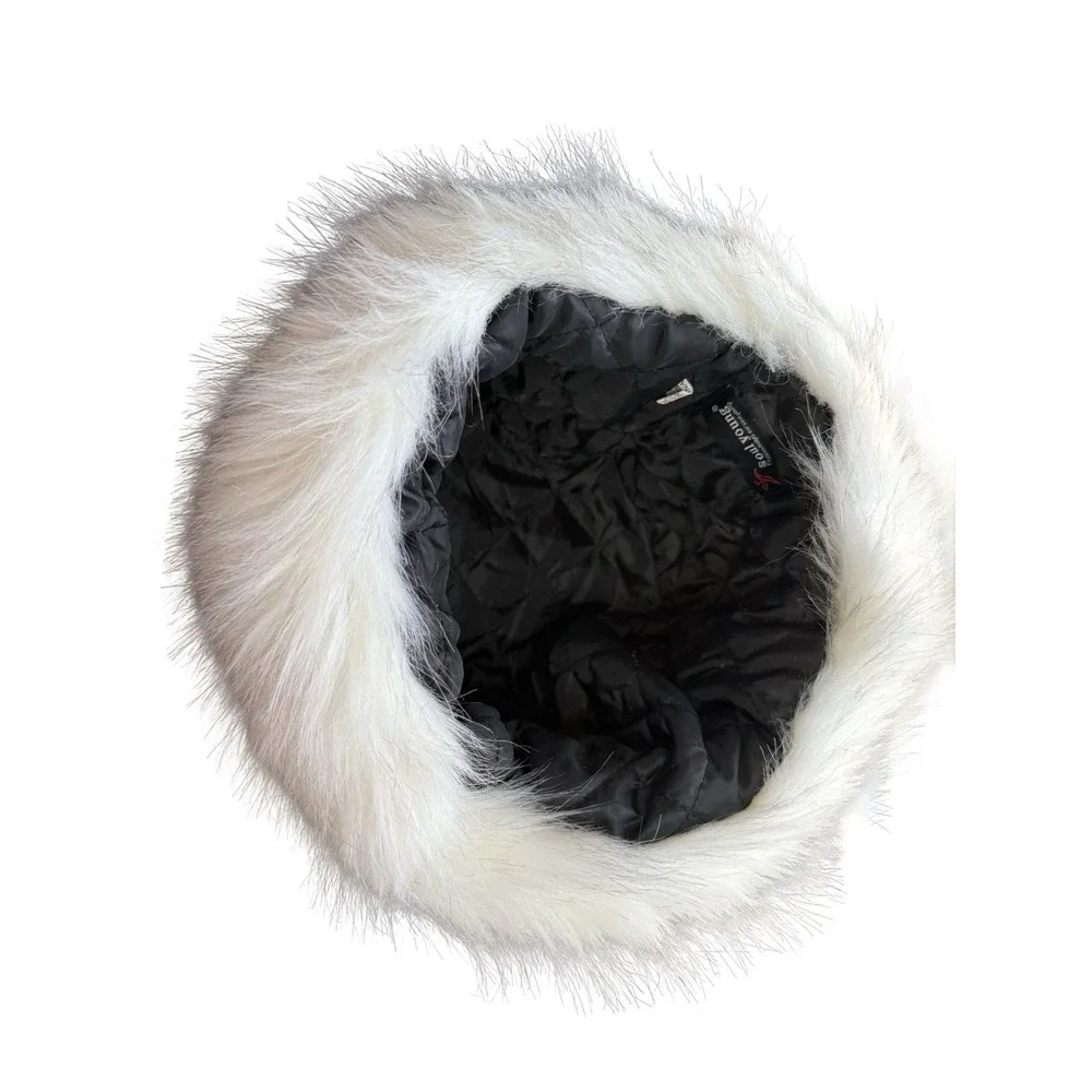 Soul‎ Young Women's Winter Faux Fur Cossak Russian Style HatOne SizeWhite